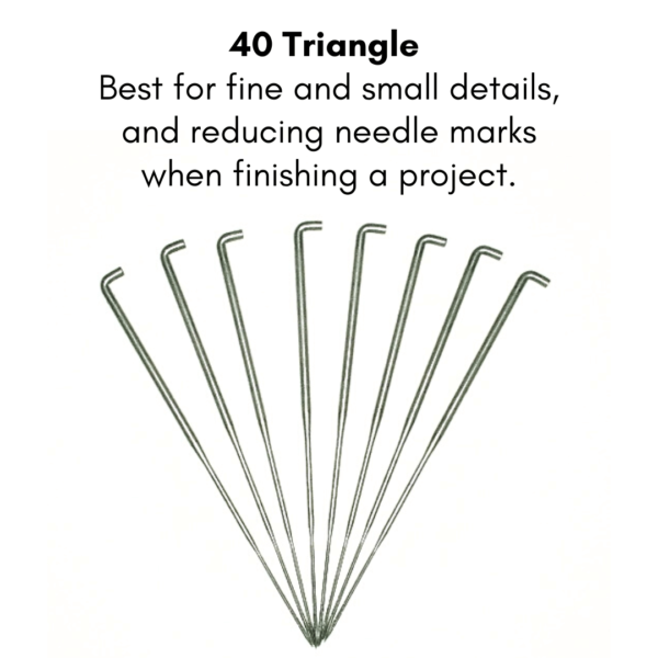 Close up image of needle felting needle
