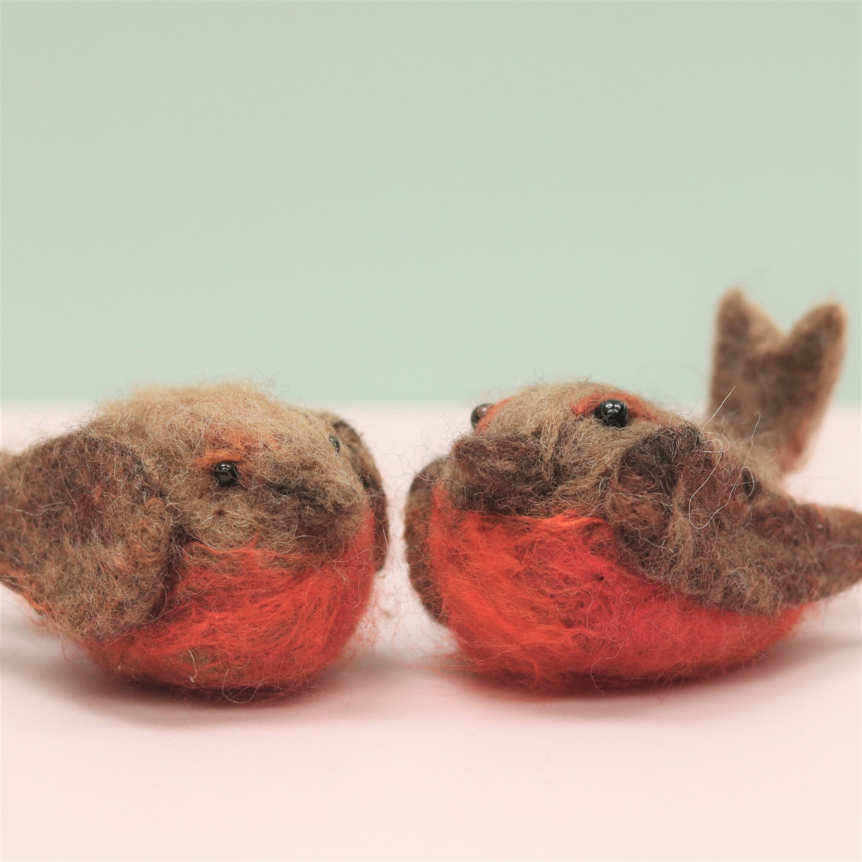Robin Needle Felting Kit For Beginners Makes two rustic robins