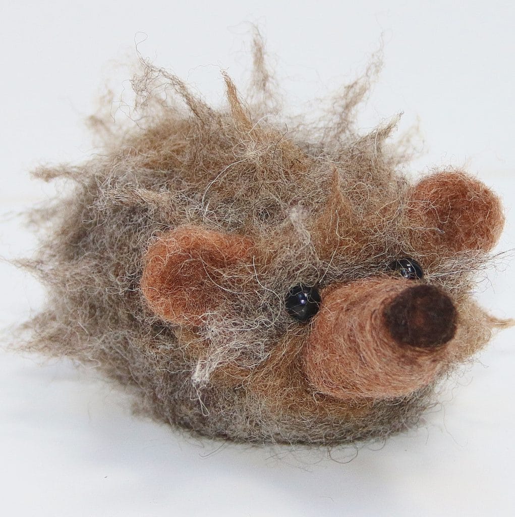 Reverse felting needle Creates a soft fluffy surface Excellent for