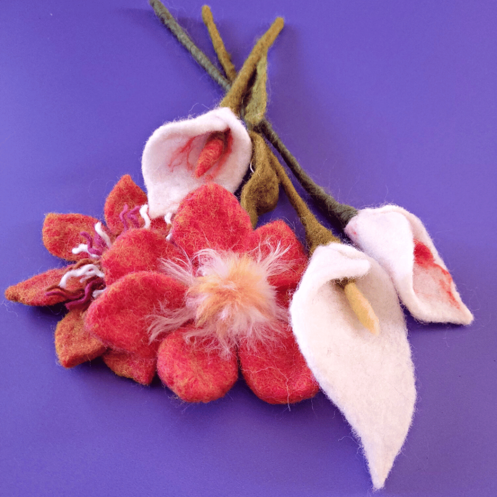 Flower Needle Felting Kit Lincolnshire Fenn Crafts