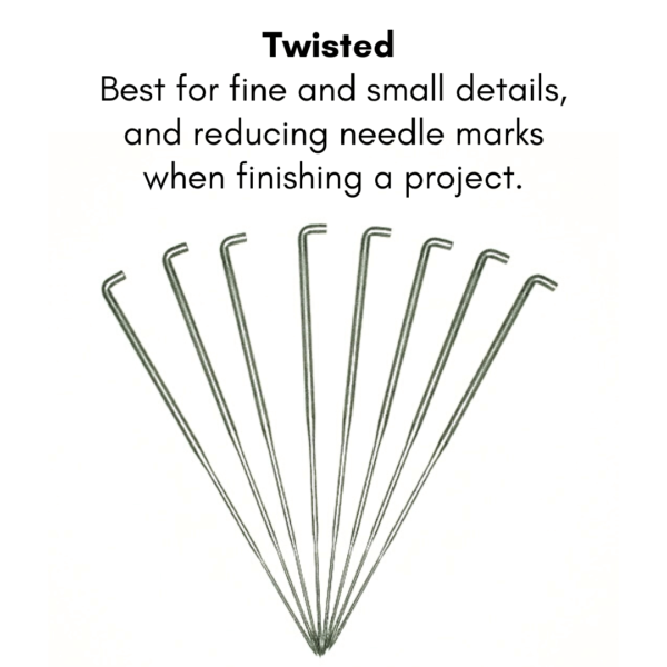 Twisted felting needle