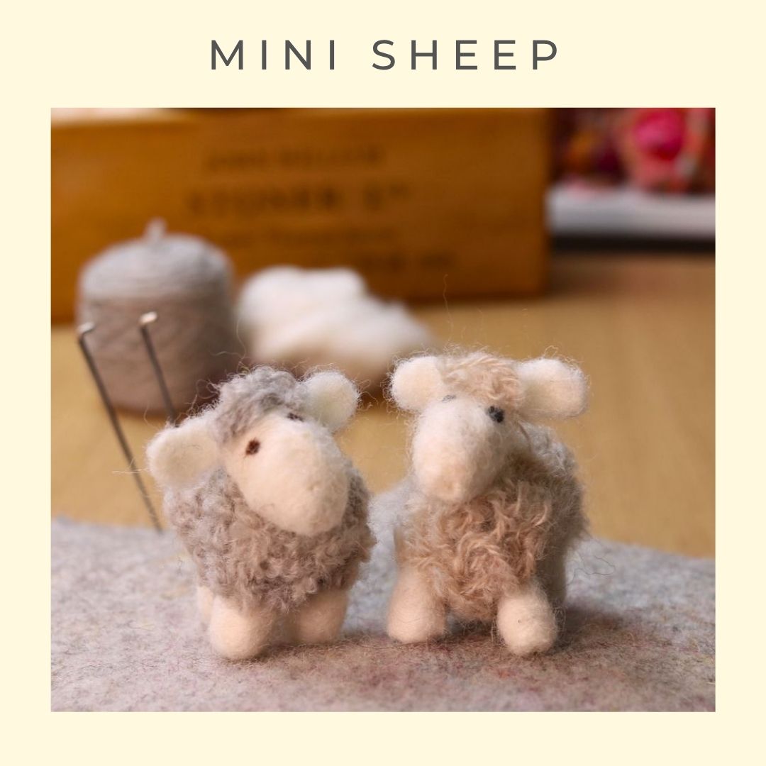 Needle Felting Pattern - Mini Sheep