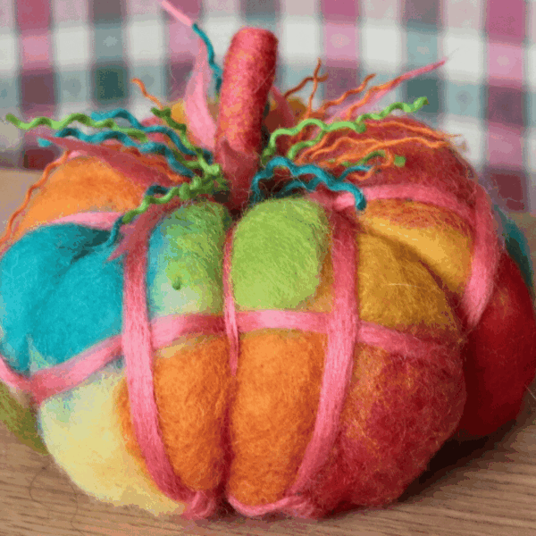 Pumpkin Needle Felting Pattern For Beginners & Video Tutorial - Image 6