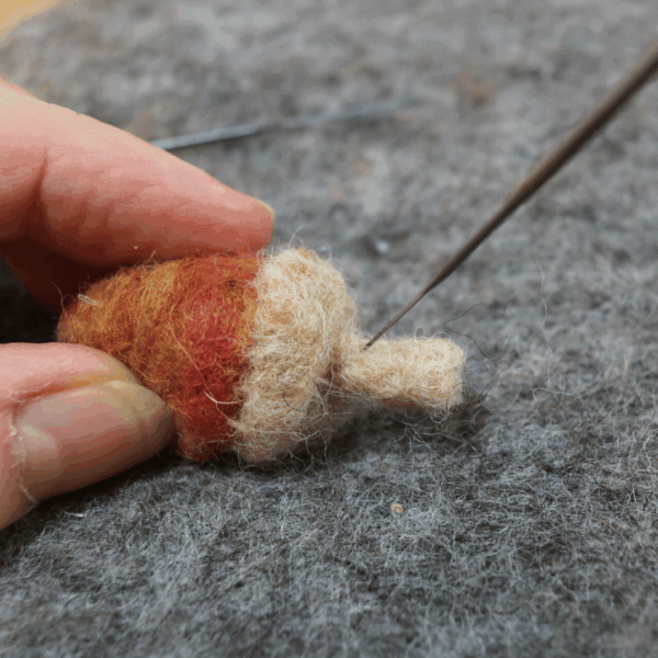 Free Needle Felting Pattern + Video - 10 Minute Acorns - Image 3