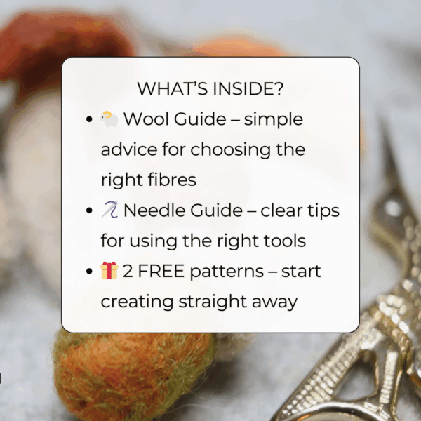 Felting Wool And Felting Needle Guide Guide + 2 Free Patterns - Image 2