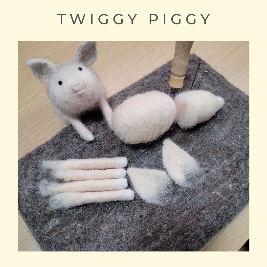 Needle Felted Pig - Online Workshop